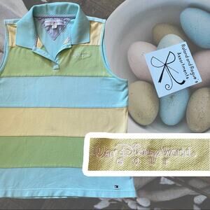 Tommy Hilfiger Golf Since 1971 Walt Disney World Striped Sleeveless Polo Sz M
